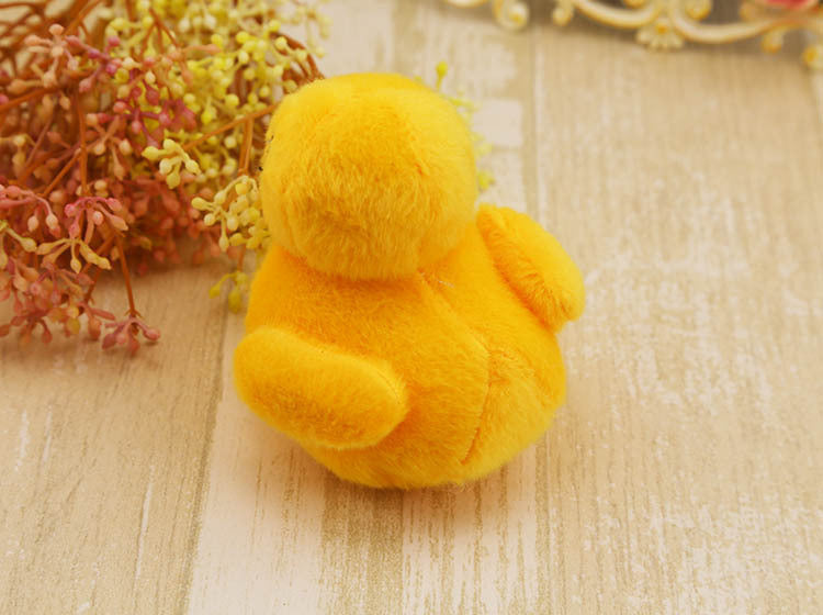 Cute little yellow duck plush sound toy