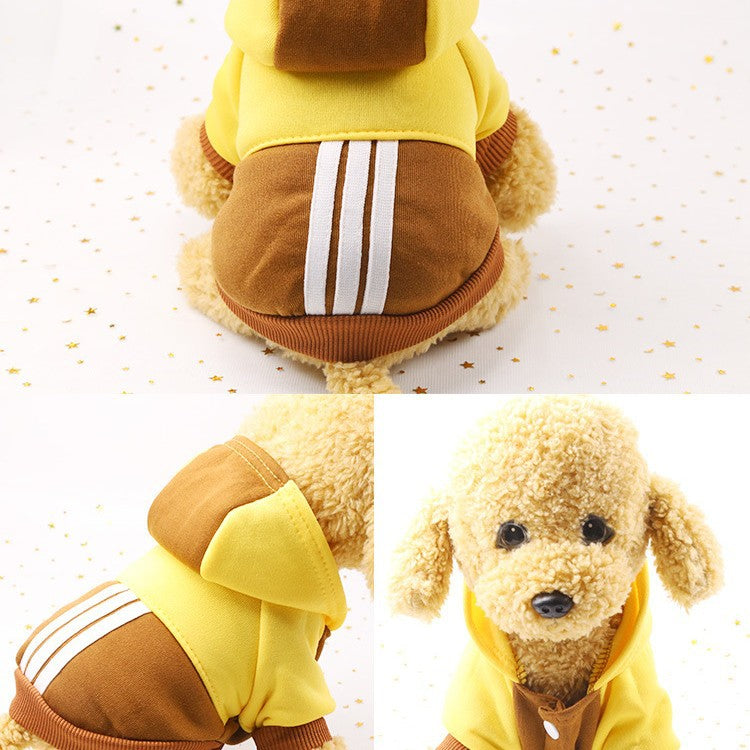 Autumn and winter dog clothes color hoodie small teddy cat pet supplies clothes