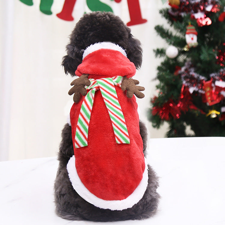 Dog Clothing Christmas Holiday Dress Small medium sized dog Cat Pet Clothing supplies Fall and Winter flannel