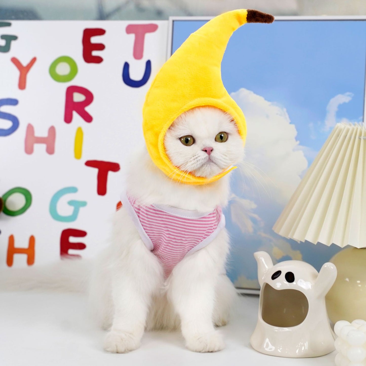 Sunflower Banana dog Cat headwear hat
