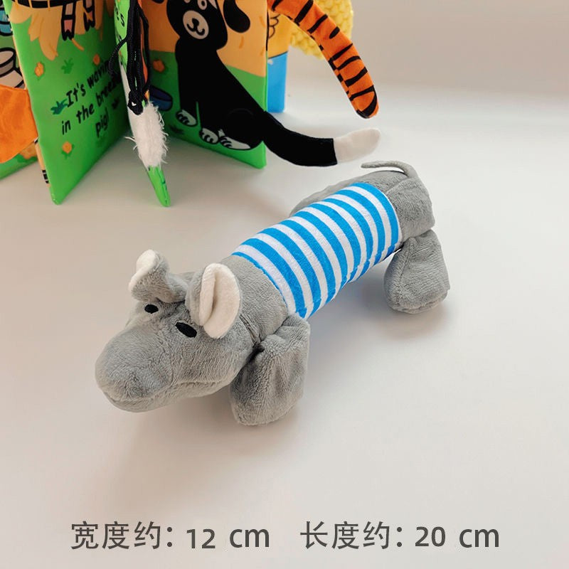 Multi-style plush toy Bite resistant ball rope sound toy fruit cartoon animal cat/dog pet supplies