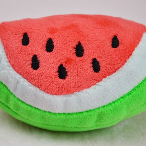 Dog vocalization toy Pet cat toy watermelon plush toy