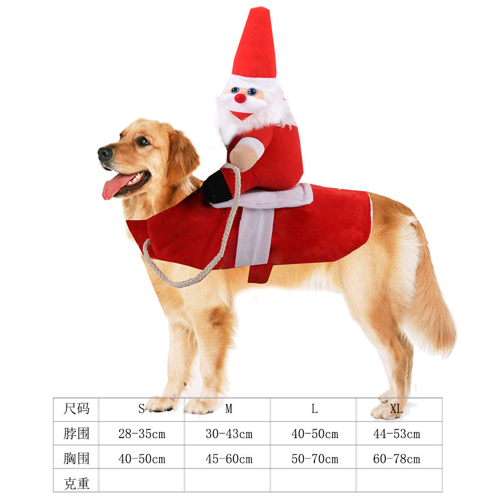 Small big Dog Christmas pet supplies clothes Teddy cat cotton-padded clothing funny autumn and winter pet clothing