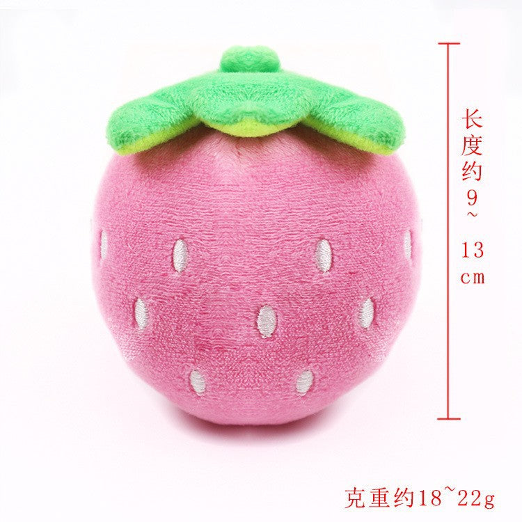 Multi-style plush toy Bite resistant ball rope sound toy fruit cartoon animal cat/dog pet supplies