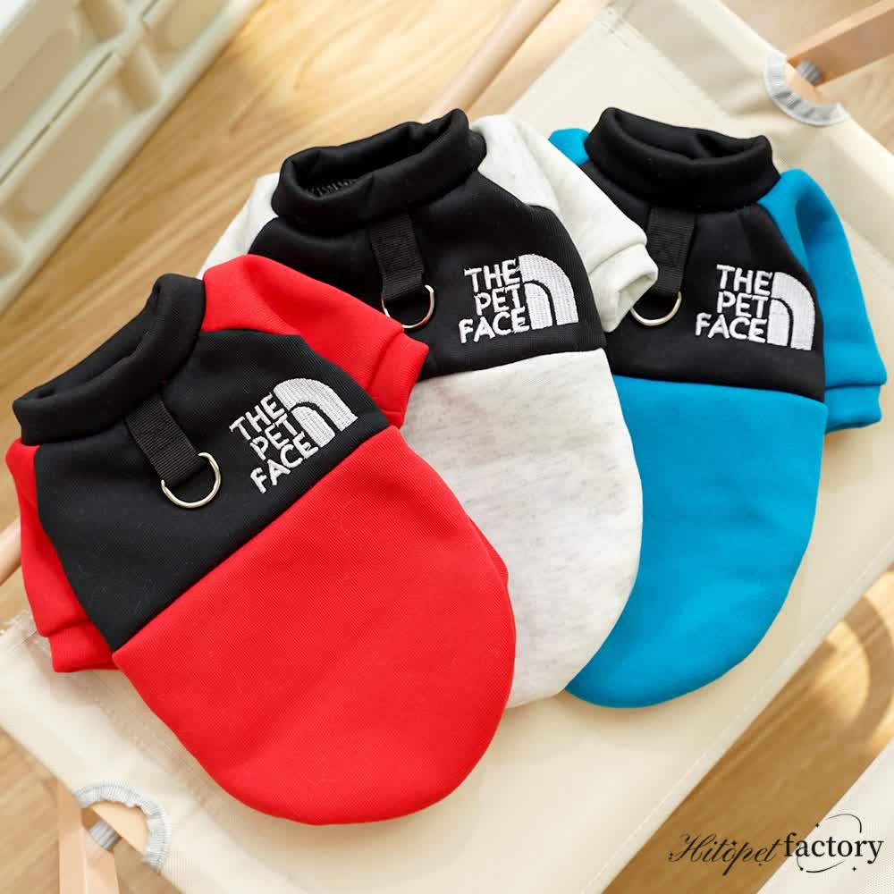 Fall/Winter fashionable color-matched fleece pullover for pets, providing warmth and comfort