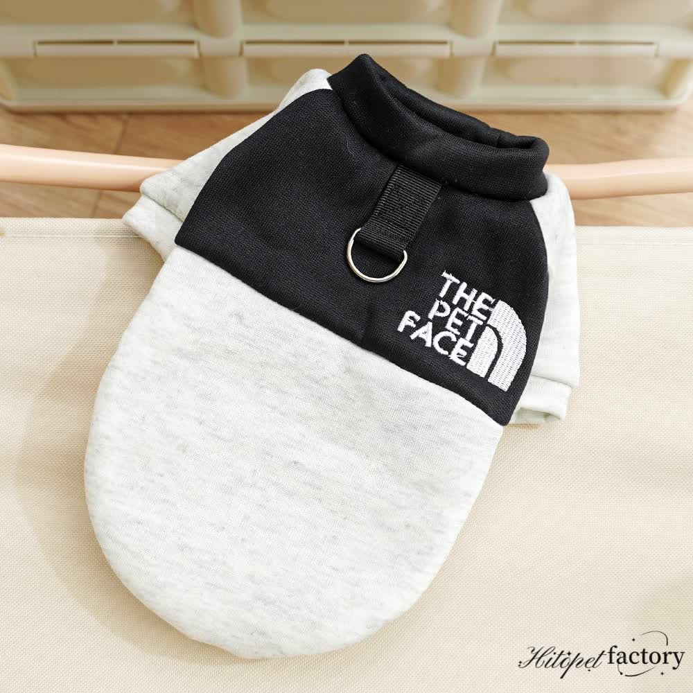 Fall/Winter fashionable color-matched fleece pullover for pets, providing warmth and comfort