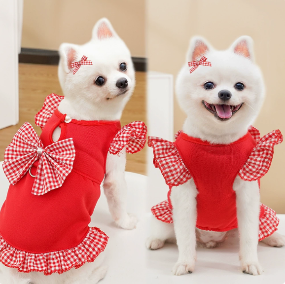 Best-selling spring-autumn pet dog and cat clothing - sweatshirts with fleece lining and with traction function