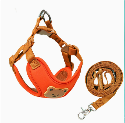 New style chest and back harness with leash. Suitable for small and medium-sized dogs.