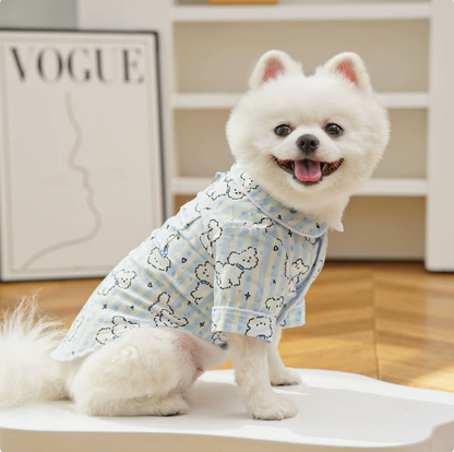 Cotton shirts for dogs, suitable for spring and autumn, pet couple outfits.