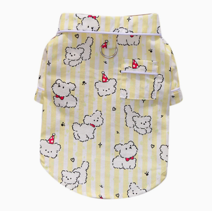 Cotton shirts for dogs, suitable for spring and autumn, pet couple outfits.
