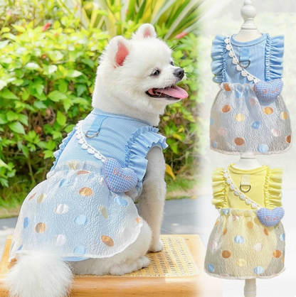 Doggy skirt, ice silk ultra-thin elastic pet clothes, summer anti-dander pet clothes