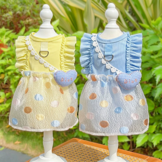 Doggy skirt, ice silk ultra-thin elastic pet clothes, summer anti-dander pet clothes