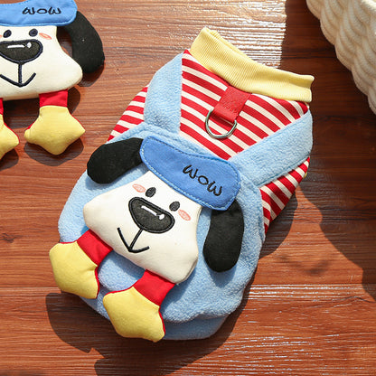 Pet clothing winter and autumn dog coat with fleece vest