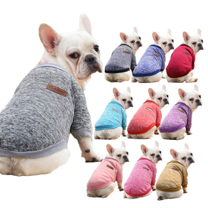 Dog cat pet clothes Autumn and winter hoodie two legs clothing supplies wool small medium-sized dog