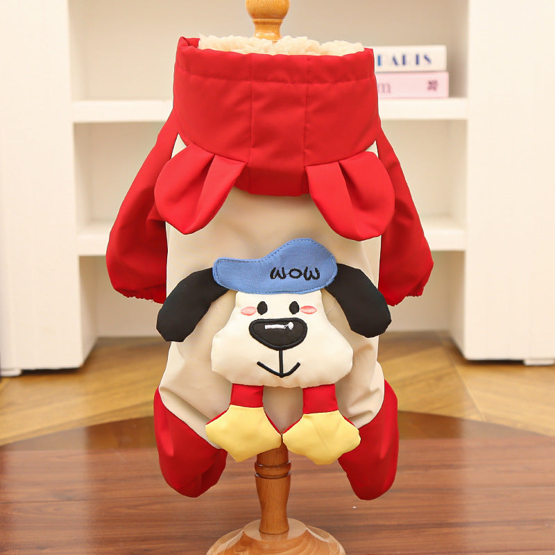 Pet dog and cat clothing - Waterproof, windproof, warm-resistant, thickened, all-weather cotton coat