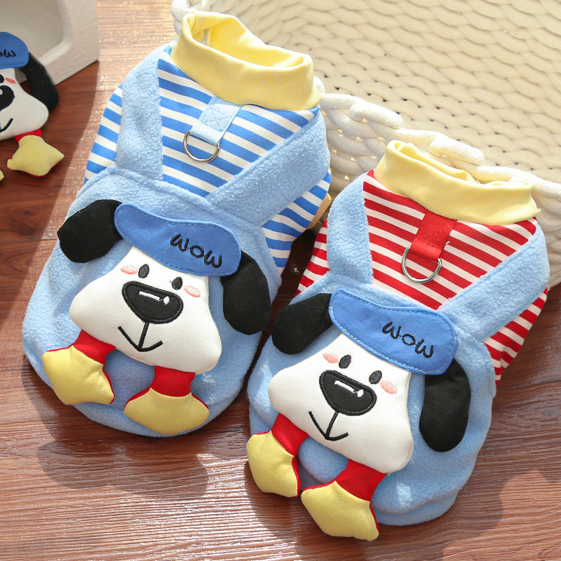 Pet clothing winter and autumn dog coat with fleece vest