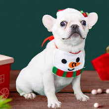 Instagram's new Korean Christmas elk candy cake Olaf dog bib Pet drool towel Cat dog bib