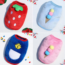 Dog cat vest Clothes Pet small medium dog Ice cream strawberry decoration