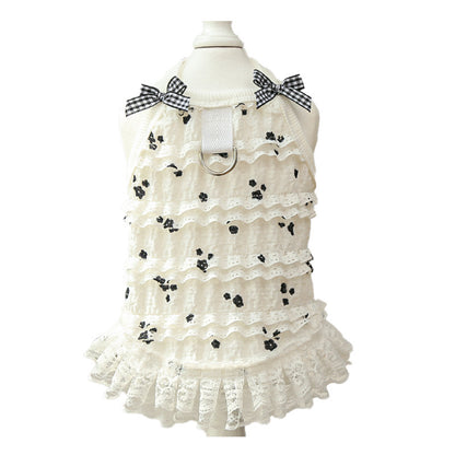 Spring and summer breathable cake lace vests, dog clothes and cat clothes