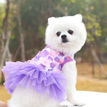 Pet dog cat peach blossom dress Teddy pet supplies clothing manufacturers wholesale