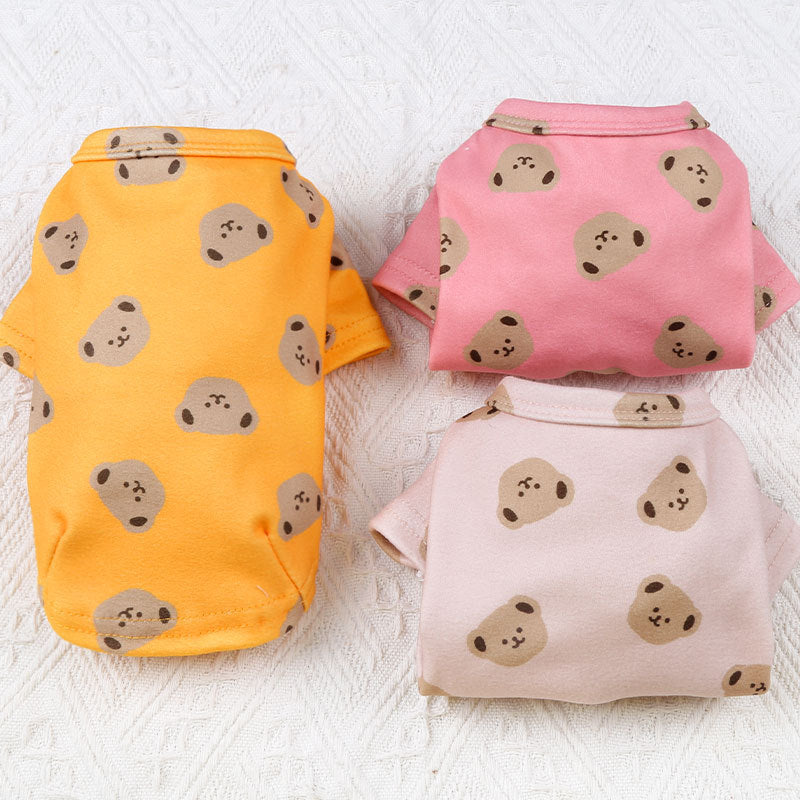 Dog and cat clothes Autumn and winter base coat wrapped edge multi-colored double-sided fleece pet clothes Small medium-sized dog supplies