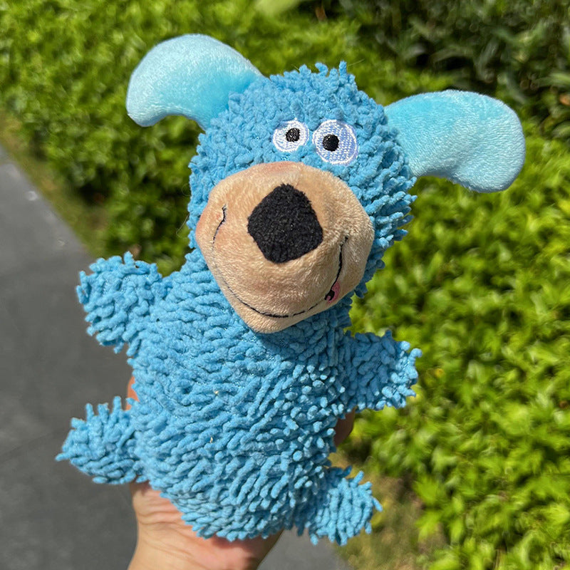 New dog toy - cute cartoon-shaped plush toy with sound effect and easy to chew
