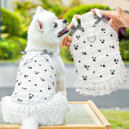 Spring and summer breathable cake lace vests, dog clothes and cat clothes