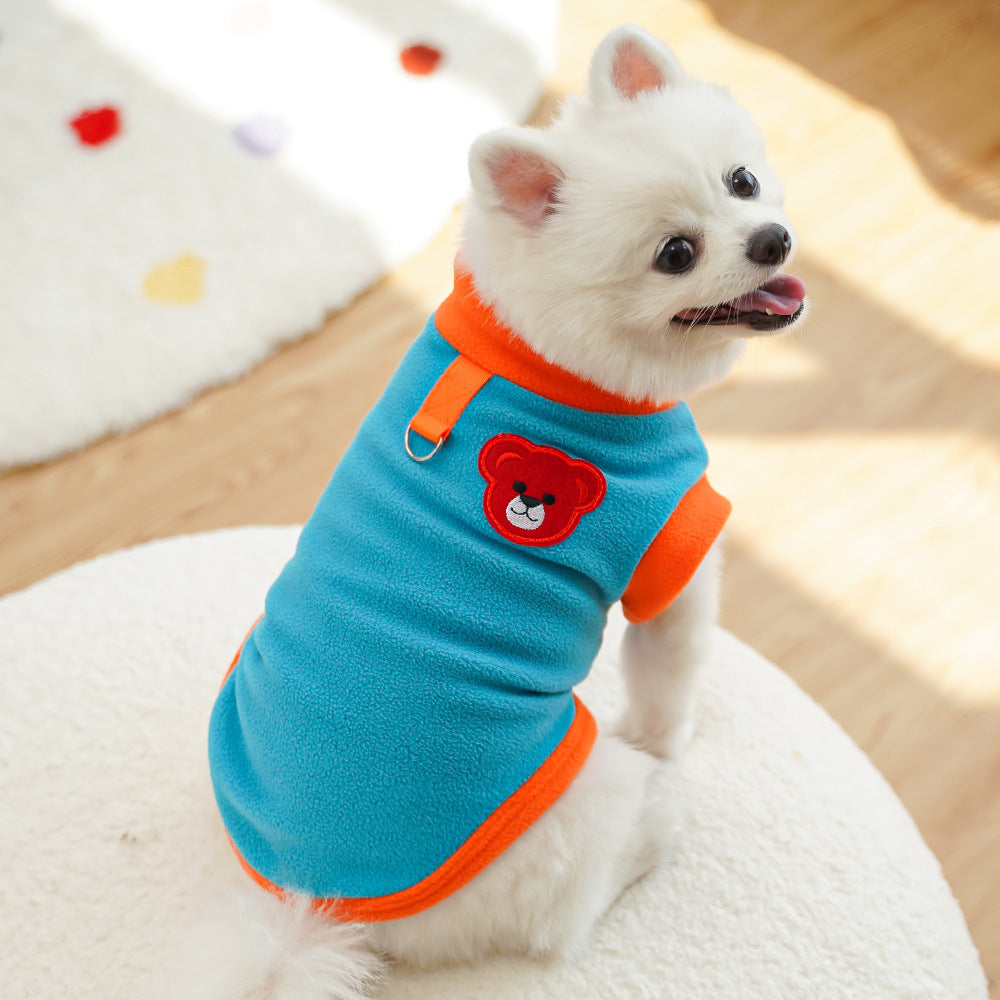 Four-legged Coat - Autumn/Winter Dog Accessories - Color-matched Outerwear - Can Be Tethered