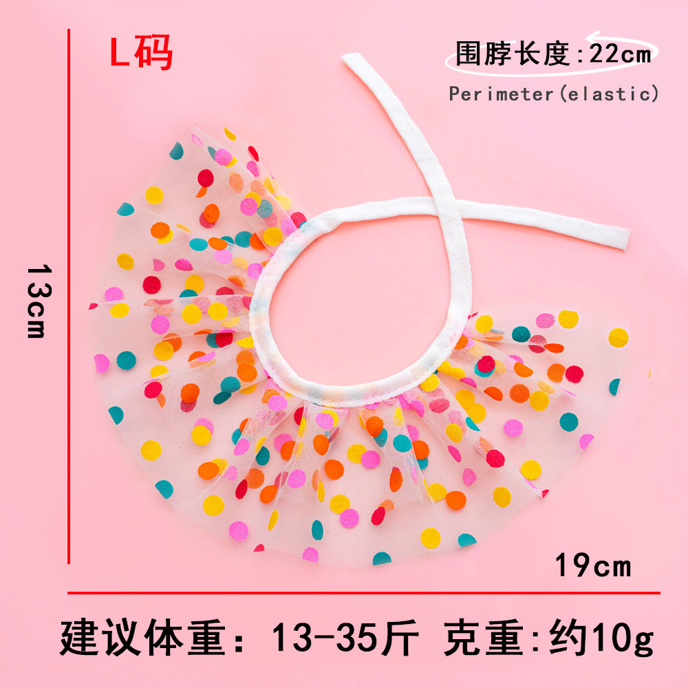 Pet ins wind birthday drool towel bib scarf Dog cat hat accessories wholesale factory direct sales