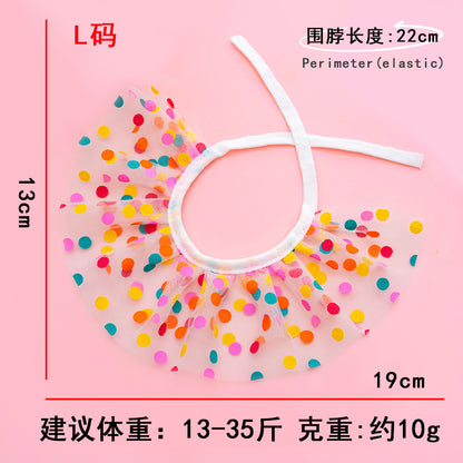 Pet ins wind birthday drool towel bib scarf Dog cat hat accessories wholesale factory direct sales