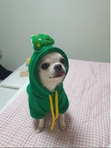 Pet dog cat hoodie Fall/Winter new Medium dog supplies Sports Christmas holiday clothing