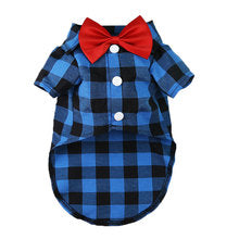 Plaid shirt suit wedding dress dog and cat costume