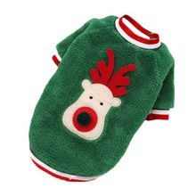 Manufacturers pet Christmas clothing coral velvet dog hoodie dog Christmas clothes cat two feet supplies