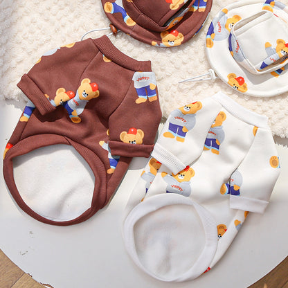 Pet clothing winter and autumn thin fleece pullover shirt