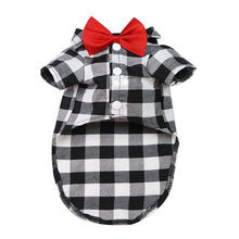 Plaid shirt suit wedding dress dog and cat costume