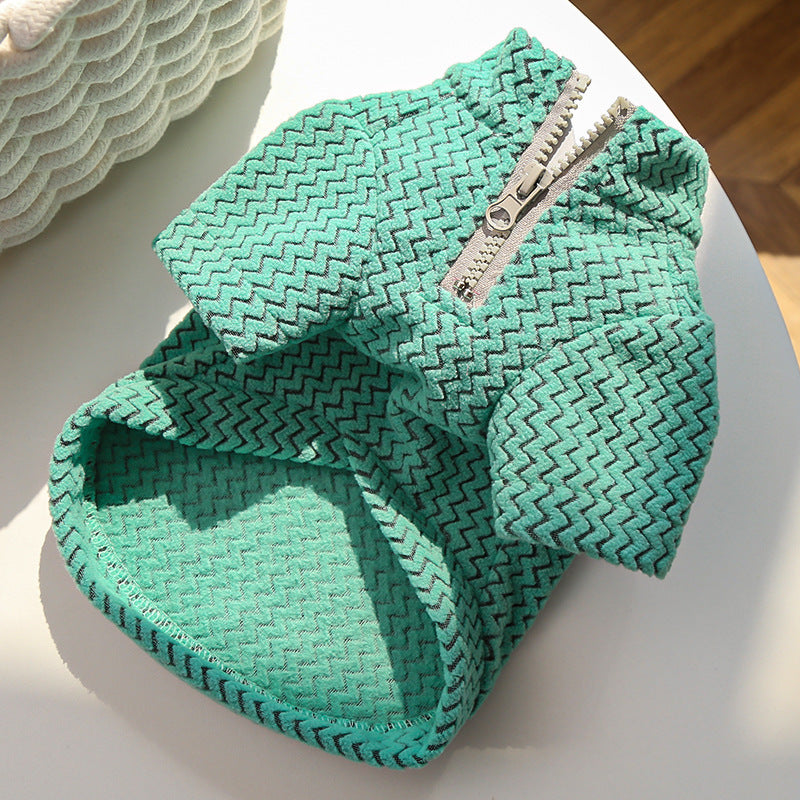 Doggy coat made of woolen flannel for autumn and winter