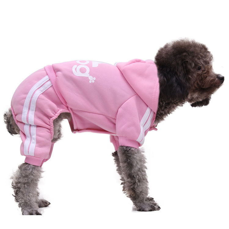 Factory custom dog clothes four-foot hoodie button pet clothes Pet supplies Cat clothes Autumn and winter