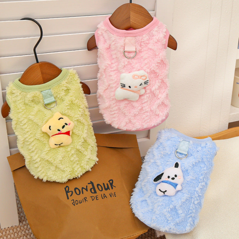 Winter padded warm clothes for kittens and puppies; cat and dog supplies