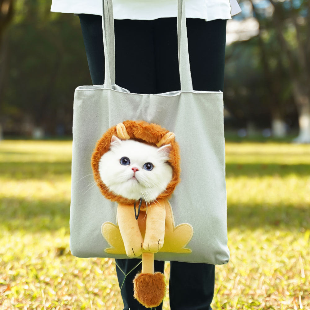 Pet dog and cat travel bag - single shoulder strap - with opening at the top