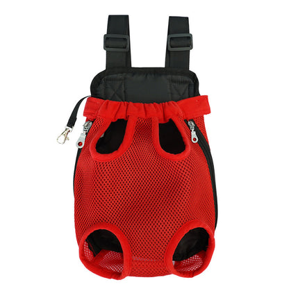 Outdoor breathable mesh backpack for puppies and kittens. Small and medium-sized pet supplies.