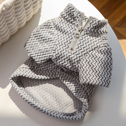 Doggy coat made of woolen flannel for autumn and winter