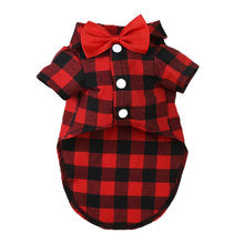 Plaid shirt suit wedding dress dog and cat costume