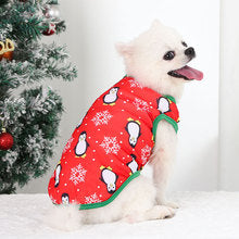 Pet Dog Cat Christmas vest clothes Pet small medium dog Teddy Bee bear snowman elk supplies decoration