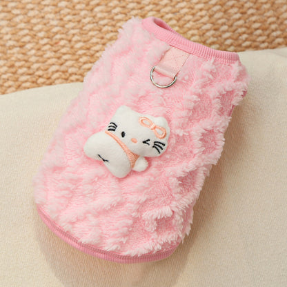 Winter padded warm clothes for kittens and puppies; cat and dog supplies