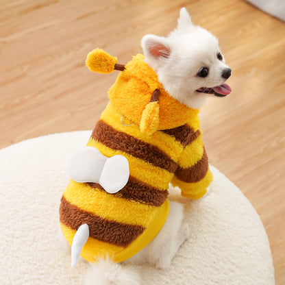 Pet clothing transforms into warm winter and autumn dog and cat outfits