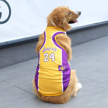 Spring summer large small dog dog cat clothes pet mesh vest World Cup basketball clothes vest