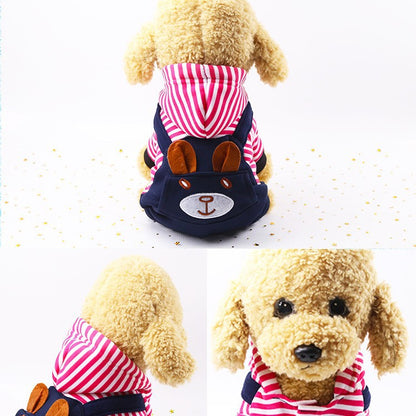 Autumn and winter four legs to warm pet dog cat clothes Autumn and winter clothing supplies warm and thick