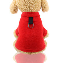 Polar fleece D deduction can hang leash autumn and winter warm dog clothes cat clothes pet clothes supplies