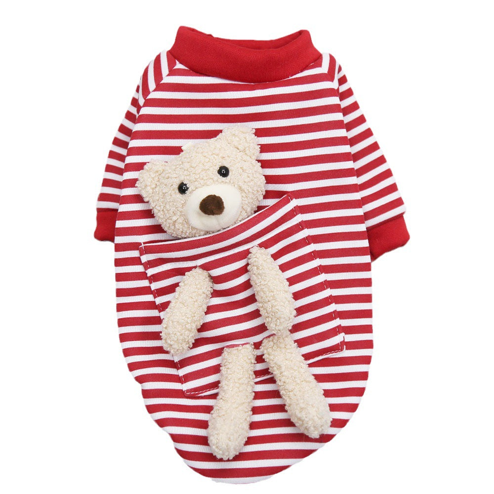 Mouth wombat dog cat clothes autumn and winter plus fluffy small dog warm pet supplies manufacturers wholesale