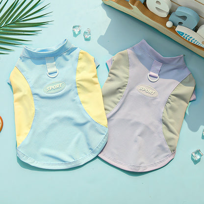 Spring and summer dog clothes Dog clothes Cat clothes Ice silk vest Small medium sized dog sun protection pet clothes